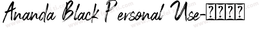 Ananda Black Personal Use字体转换